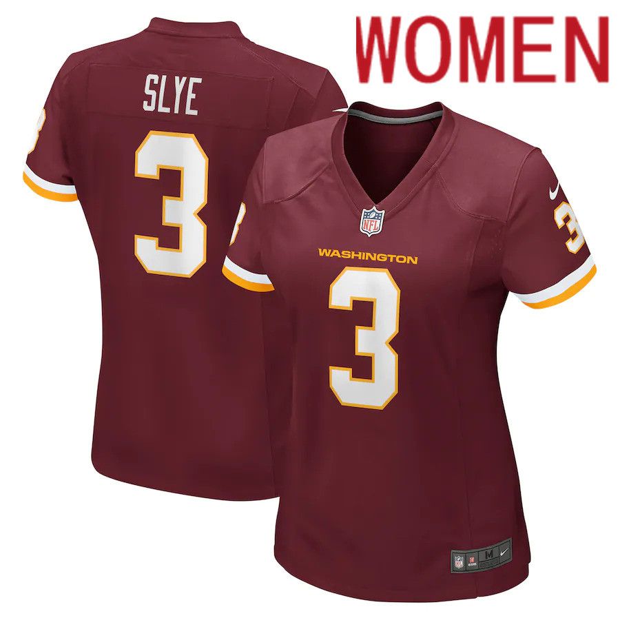 Women Washington Redskins 3 Joey Slye Nike Burgundy Game NFL Jersey